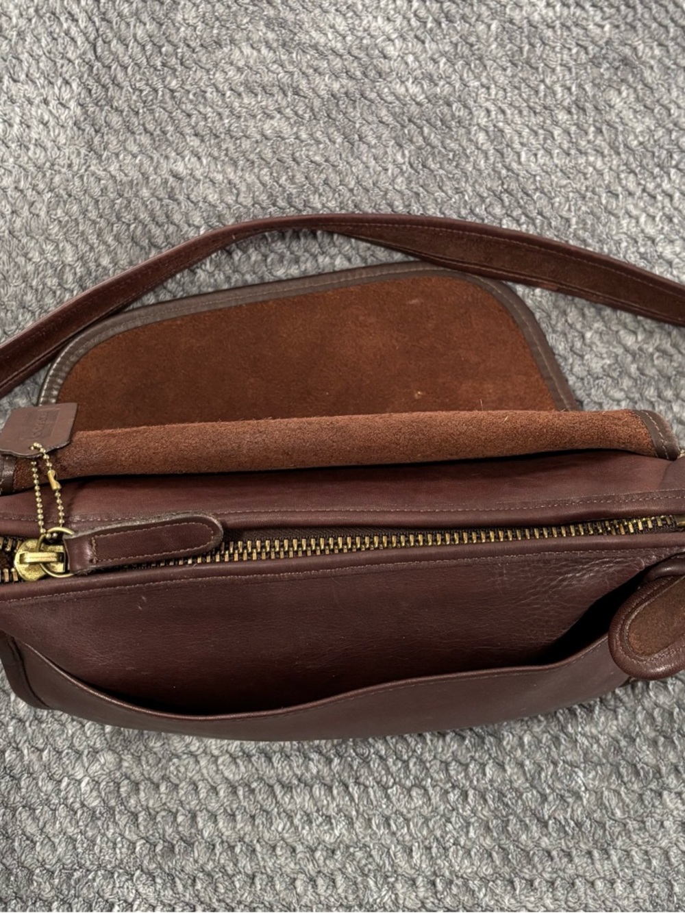 Coach Classic Leather Crossbody Bag - Dark Brown Vintage - Picture 5 of 13